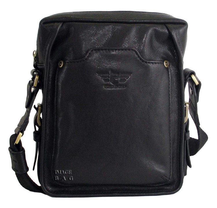 Кожаная сумка с плевым ремнем IP Collection 80110-9-3
