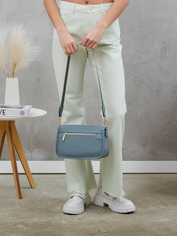 Женская кожаная сумка Paul Rayner blue 6333