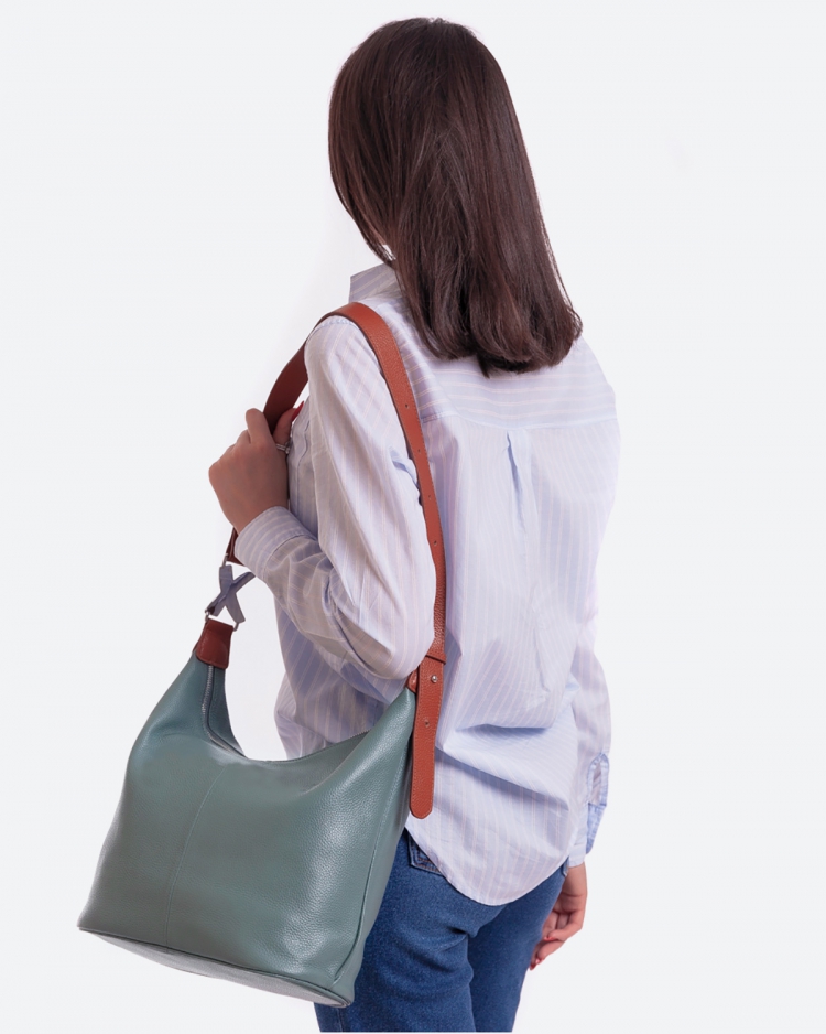 Сумка женская хобо Paul Rayner blue-green