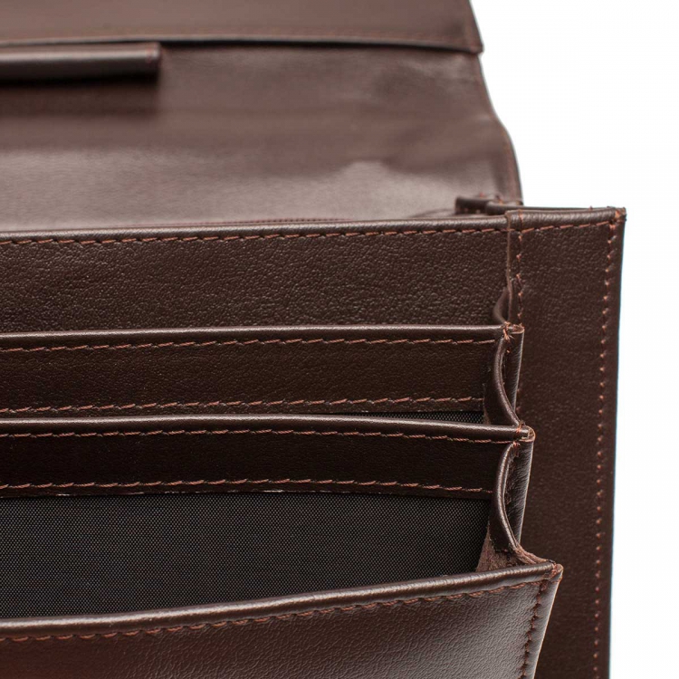 Вместительная барсетка мужская кожаная Clark Brown