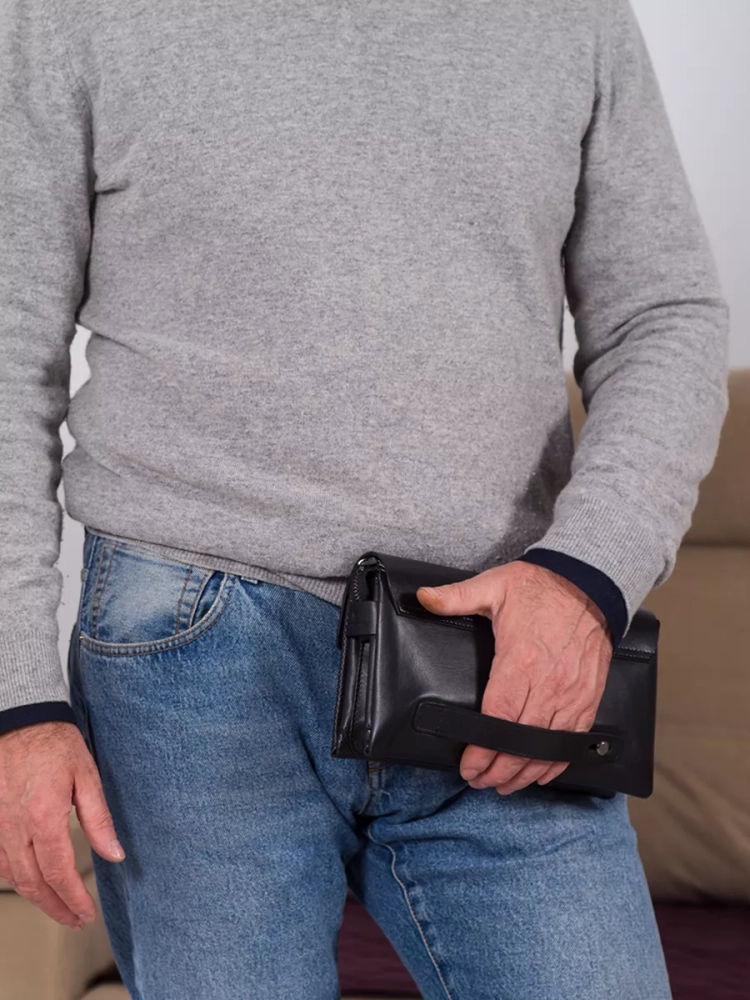 Мужской клатч барсетка на молнии Paul Rayner 035136-1