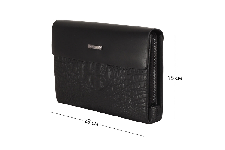 Элегантный мужской клатч из кожи под рептилию Paul Rayner 0351505-1_1052