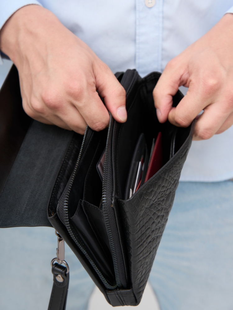 Элегантный мужской клатч из кожи под рептилию Paul Rayner 0351505-1