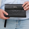 Элегантный мужской клатч из кожи под рептилию Paul Rayner 0351505-1