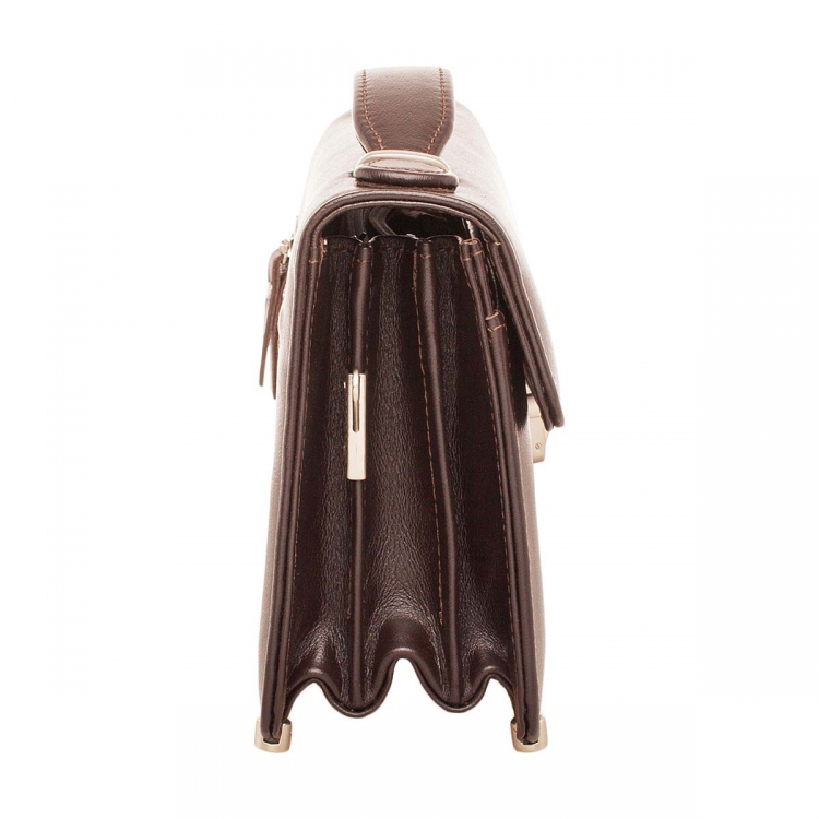 Барсетка коричневая из натуральной кожи Foxcote brown