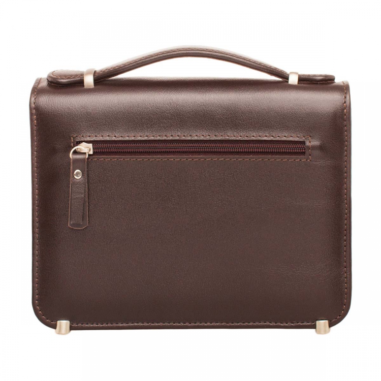 Барсетка коричневая из натуральной кожи Foxcote brown