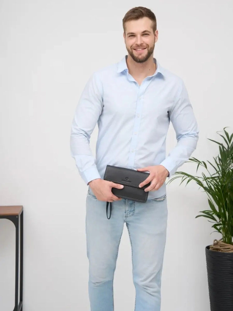 Мужской клатч кожаный Paul Rayner 1645-7