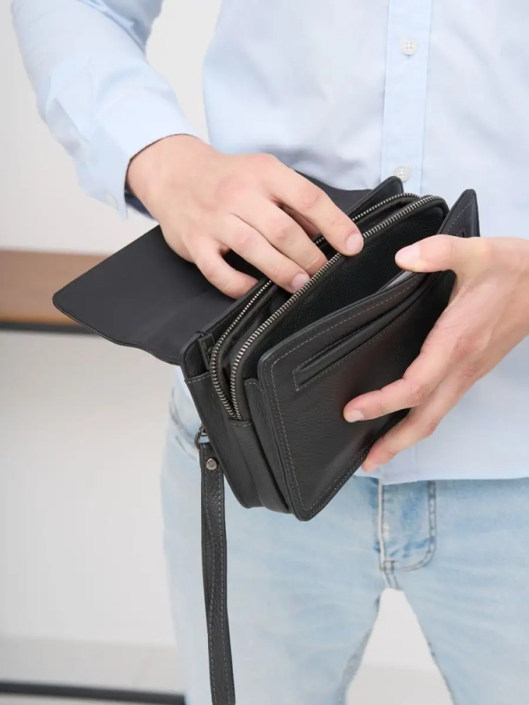 Мужской клатч кожаный Paul Rayner 1645-7