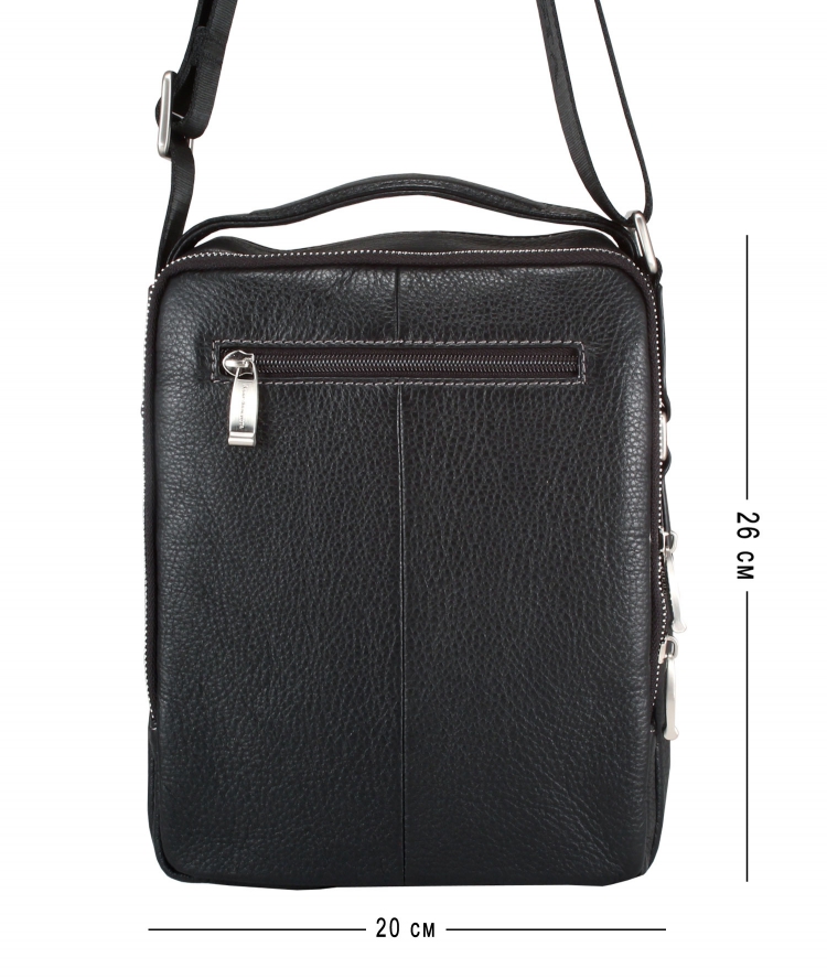  Черная кожаная сумка Anre Aragosta 0140-21 _4358