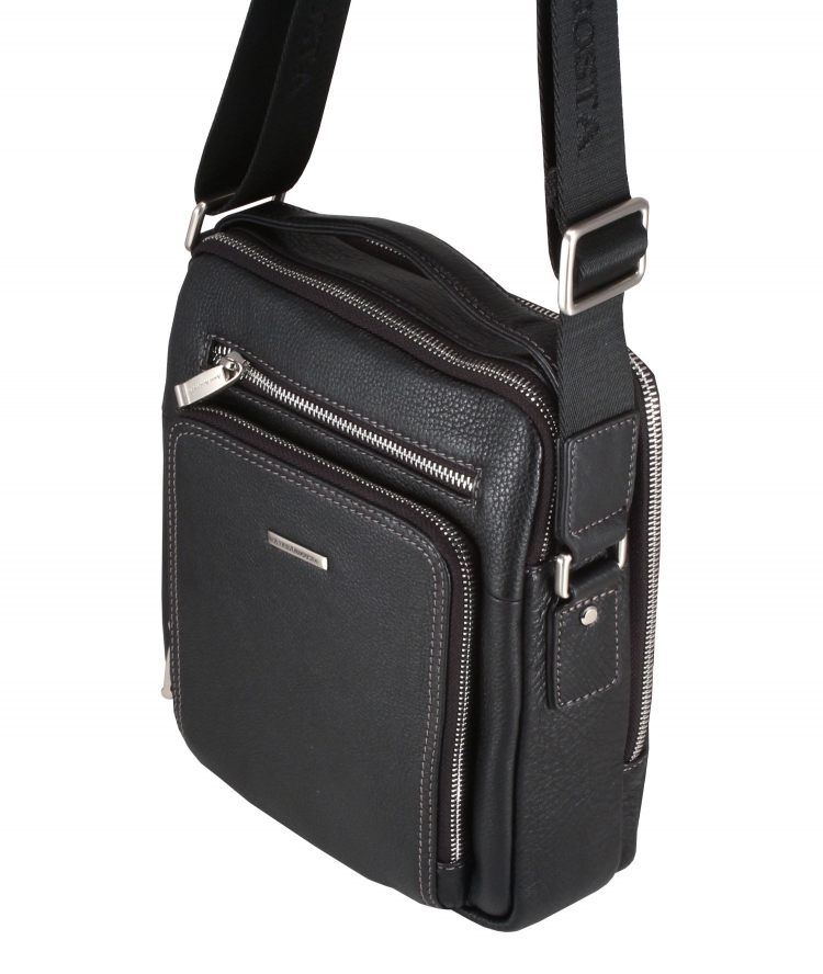  Черная кожаная сумка Anre Aragosta 0140-21 _4364