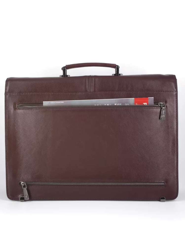Деловой мужской кожаный портфель для документов и ноутбука с кодовым замком Paul Rayner 1-9504-1