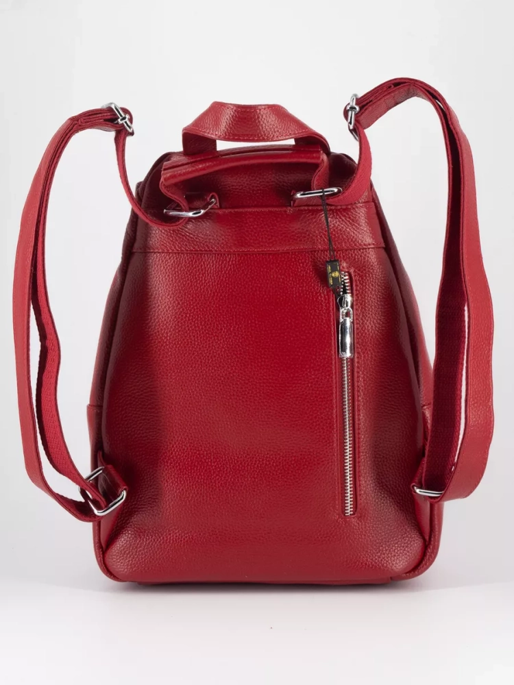 Рюкзак женский кожаный Paul Rayner красный 1031