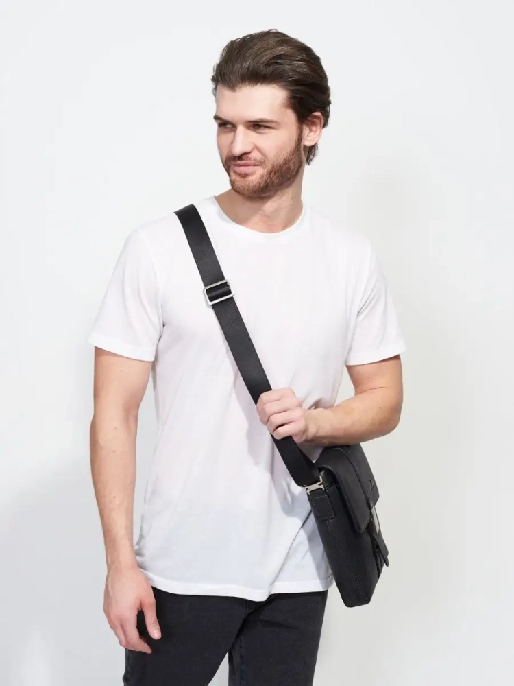 Кожаная мужская сумка-планшет на застежке Paul Rayner 0035117-4