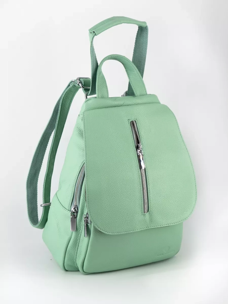 Рюкзак женский кожаный Paul Rayner мятный 1031