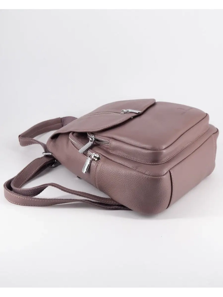 Рюкзак женский кожаный маленький Paul Rayner розовый 1031-1