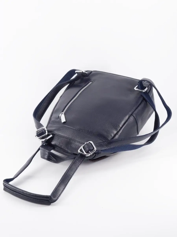 Рюкзак женский кожаный маленький Paul Rayner синий 1031-1