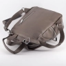 Женский кожаный городской рюкзак PR серый 1029