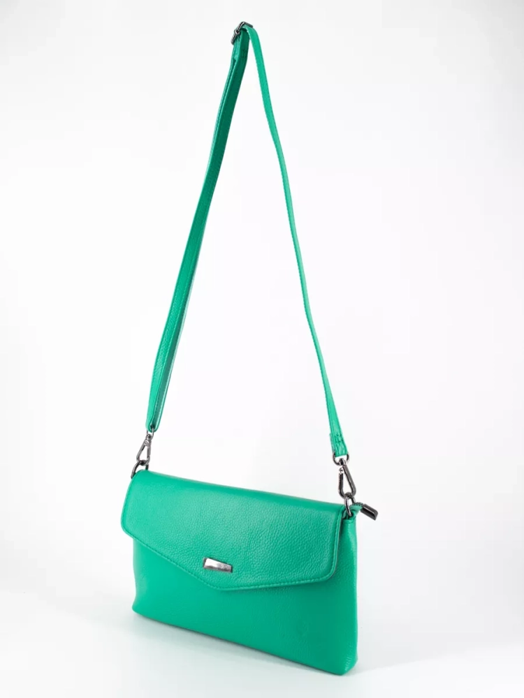 Клатч женский кожаный мятный 8819