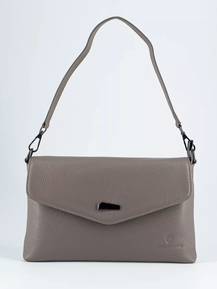 Клатч женский кожаный серый 8819