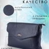 Клатч женский кожаный синий 8819