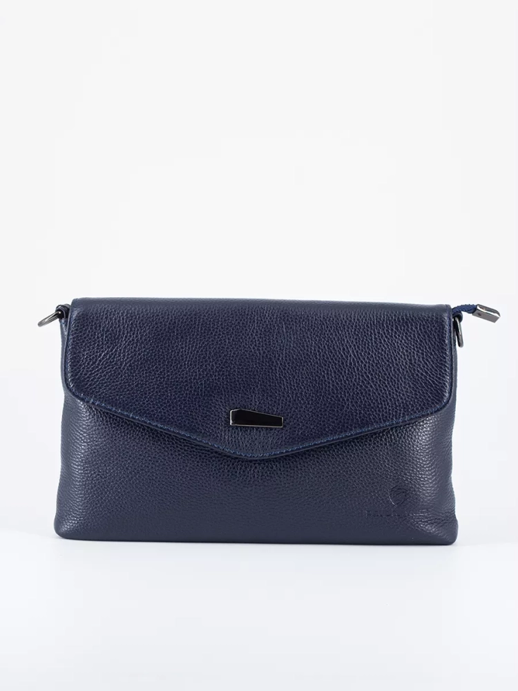 Клатч женский кожаный синий 8819