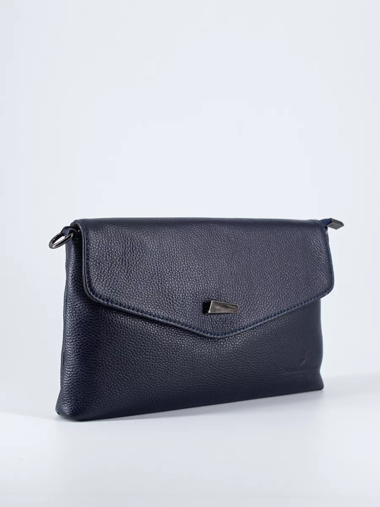 Клатч женский кожаный синий 8819