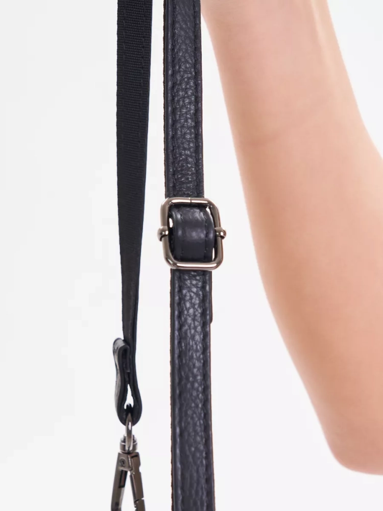 Клатч женский кожаный черный 8819