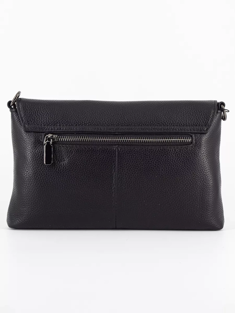 Клатч женский кожаный черный 8819