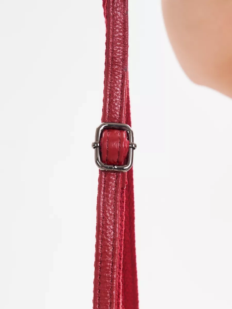 Клатч женский кожаный красный 8819