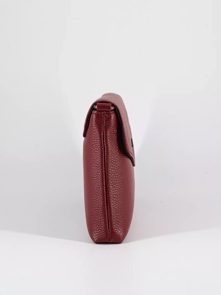 Клатч женский кожаный красный 8819