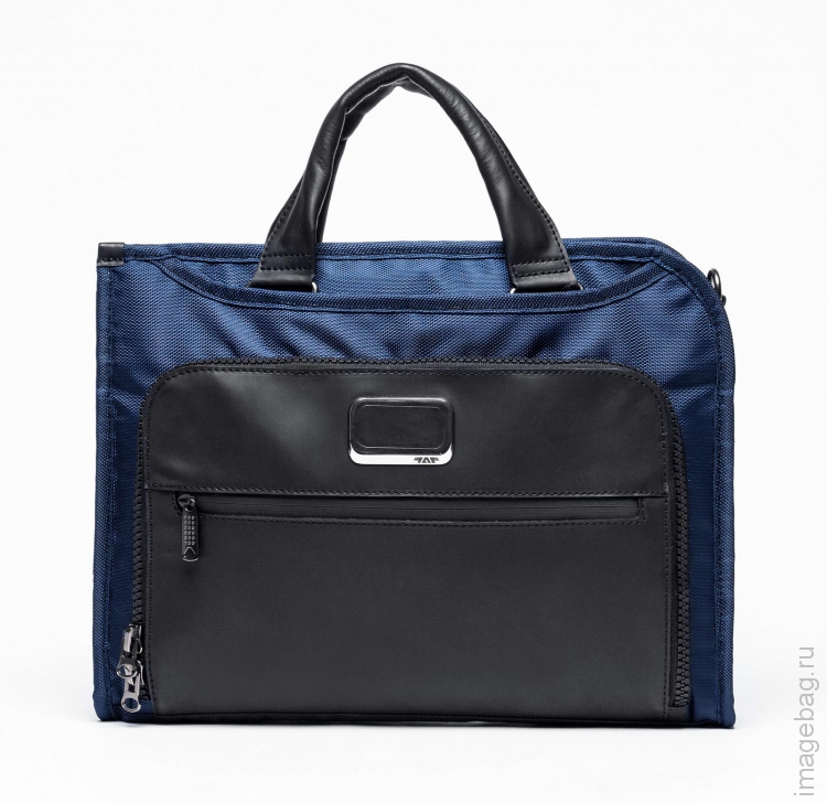 Деловая мужская сумка синяя ALPHA X02 blue