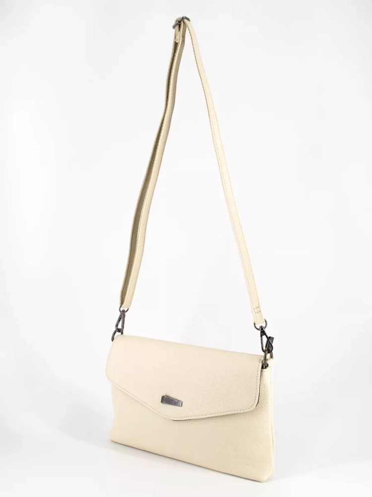 Клатч женский кожаный белый 8819